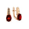 Серьги из красного золота с гранатами
