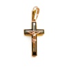 Крестик православный из красного золота с агатом