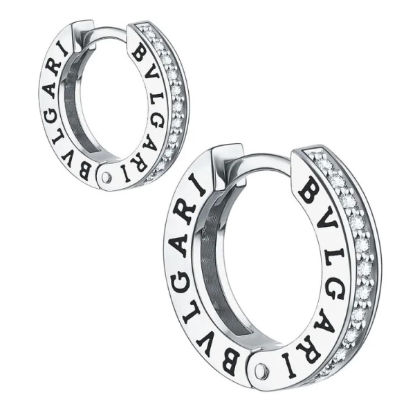 Серьги конго из серебра с фианитами