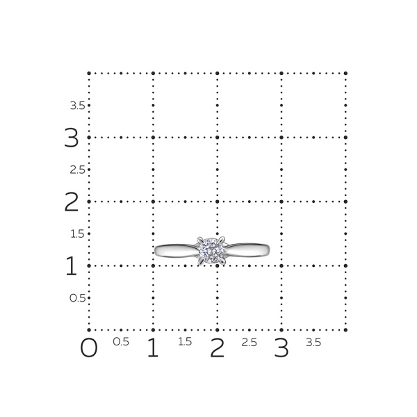 Кольцо из белого золота с бриллиантом