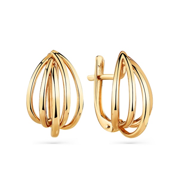 Серьги из красного золота 585 пробы
