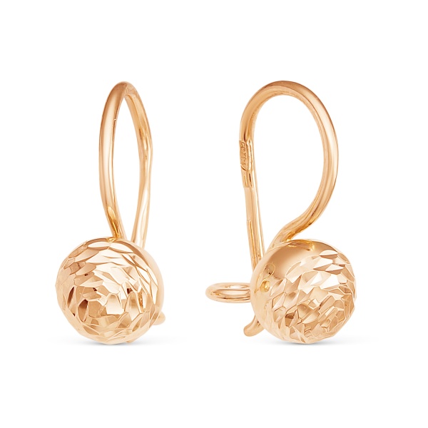 Серьги из красного золота