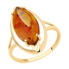 Кольцо из красного золота с янтарем
