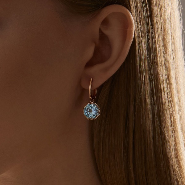 Серьги из красного золота с топазами