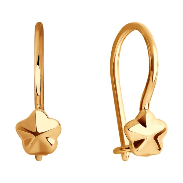 Серьги из красного золота 585 пробы