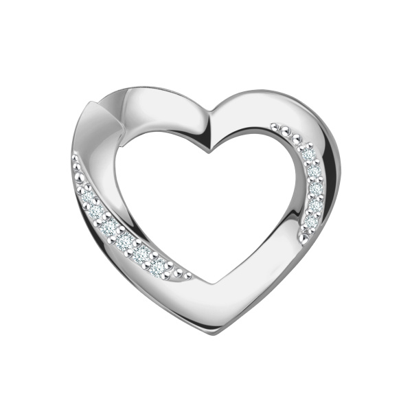 Подвеска из серебра с фианитами