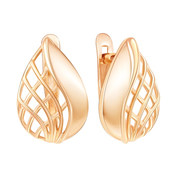 Серьги из красного золота