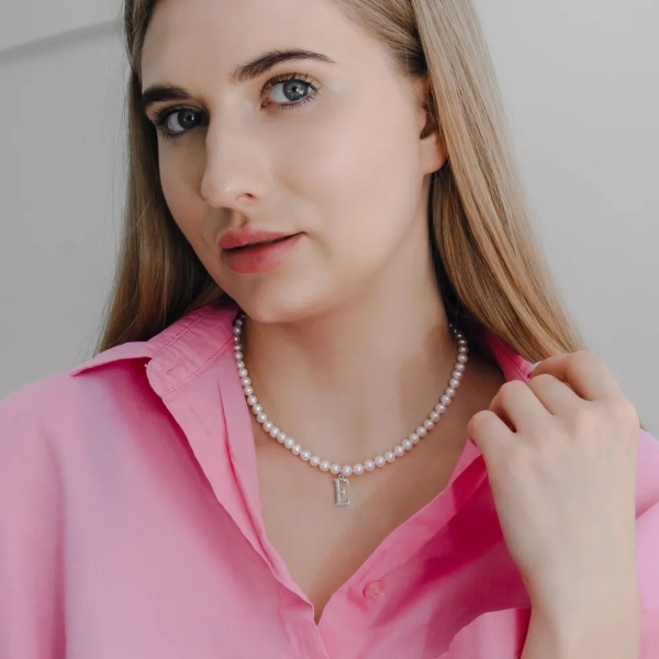 Бусы из серебра с жемчугом