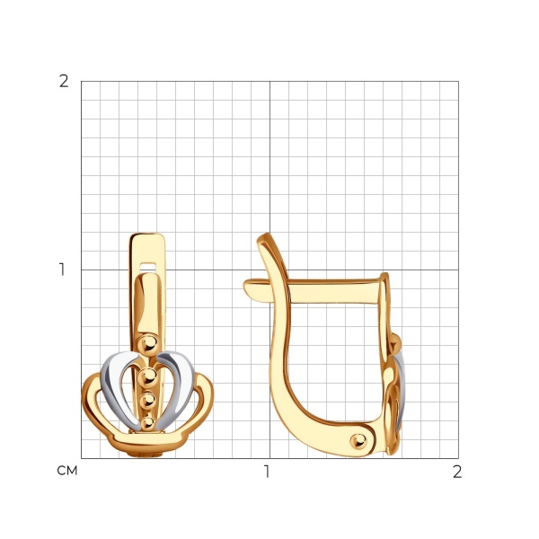 Серьги из красного золота 585 пробы