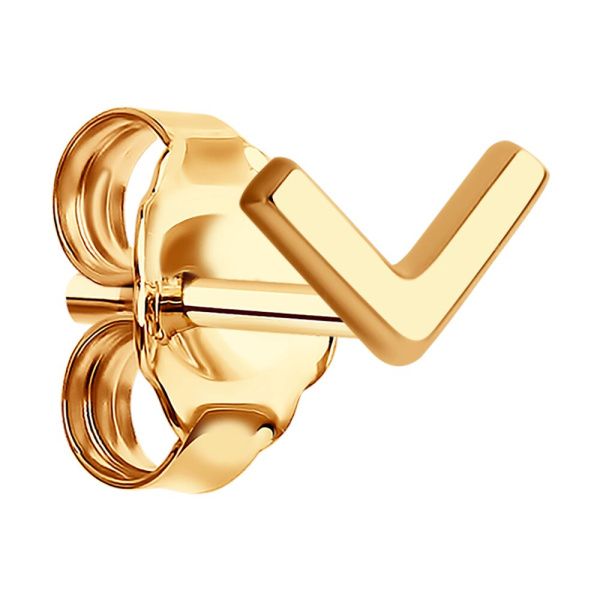 Моносерьга из красного золота