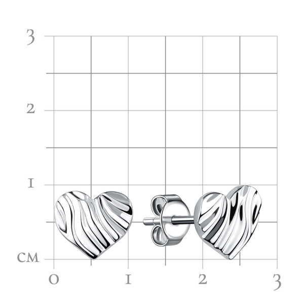 Серьги пусеты из серебра