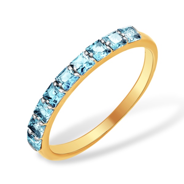 Кольцо из красного золота с топазами