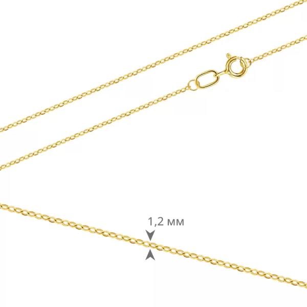 Цепь из красного золота 585, плетение «Якорь бриль»