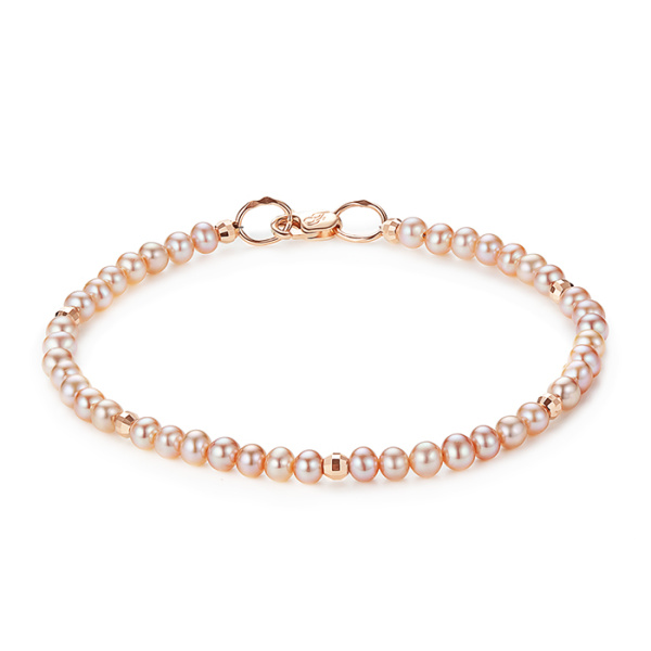 Браслет из красного золота с жемчугом