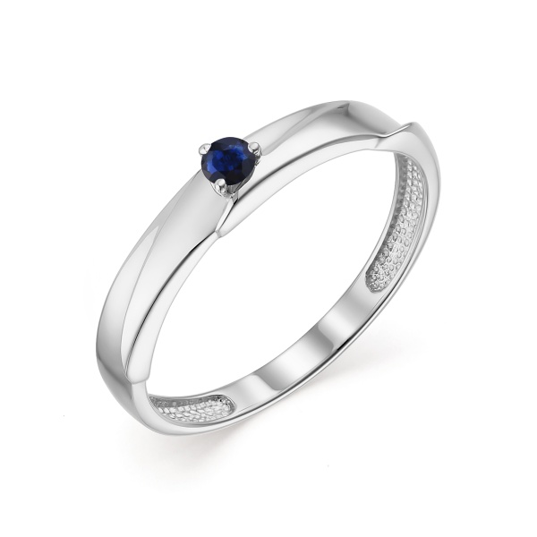 Кольцо из белого золота с сапфиром