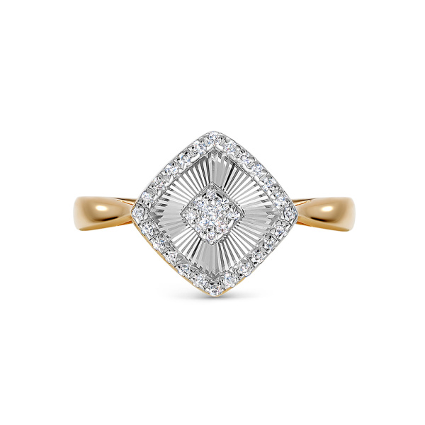 Кольцо из красного золота с бриллиантами