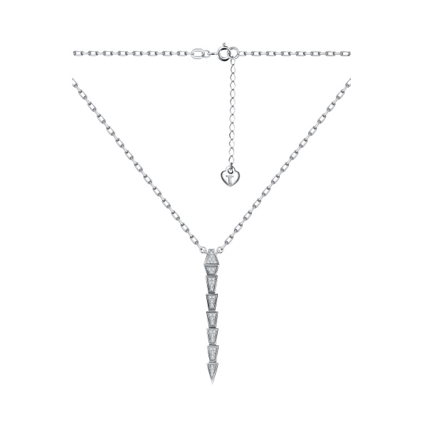 Колье из серебра с фианитами