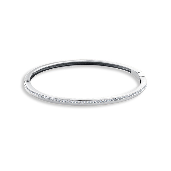 Браслет из белого золота с фианитами