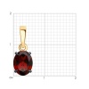 Подвеска из красного золота с гранатом