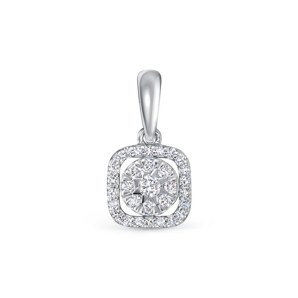 Подвеска из белого золота с бриллиантами