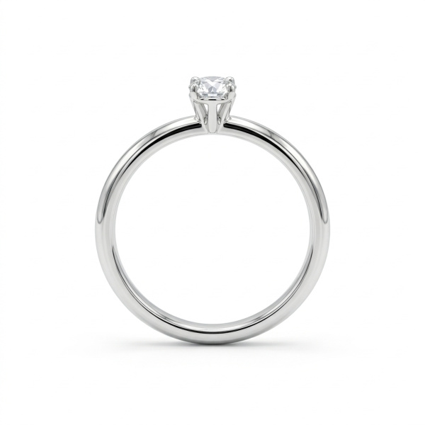 Кольцо из белого золота с бриллиантом