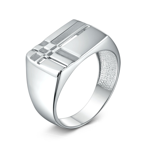 Кольцо-печатка из серебра