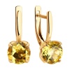 Серьги из красного золота с цитринами