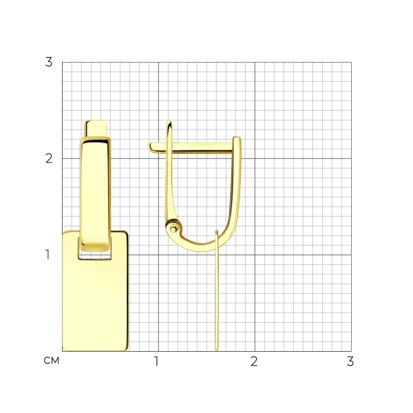 Серьги из желтого золота