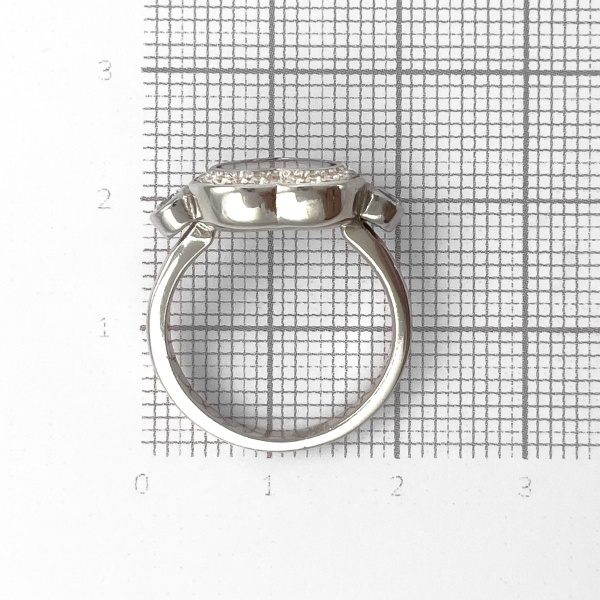 Кольцо из серебра с фианитами