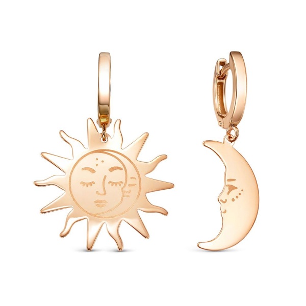 Серьги из красного золота