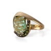 Кольцо из золота с турмалином и фианитами