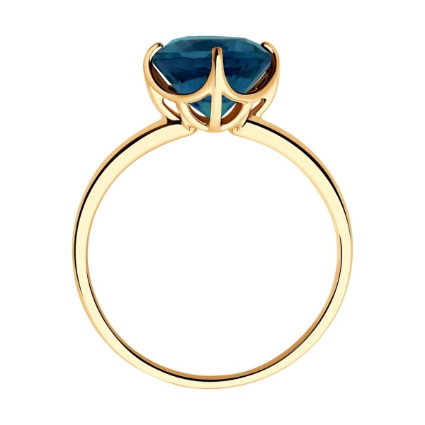 Кольцо из красного золота с топазом