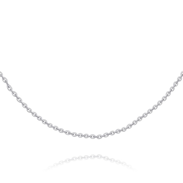 Цепь из белого золота 585, плетение "Якорь"