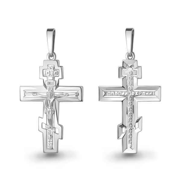 Крестик православный из серебра