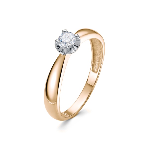 Кольцо из золота с бриллиантом