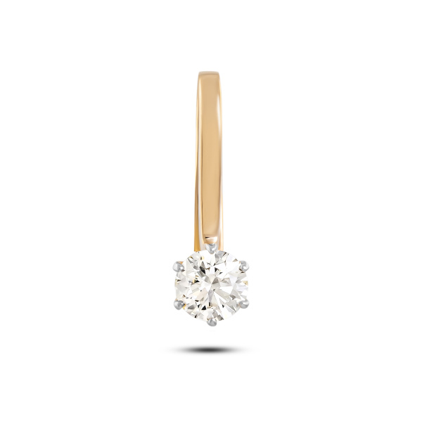 Подвеска из красного золота с бриллиантом