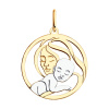 Подвеска «Мать и дитя» из золота 585 пробы