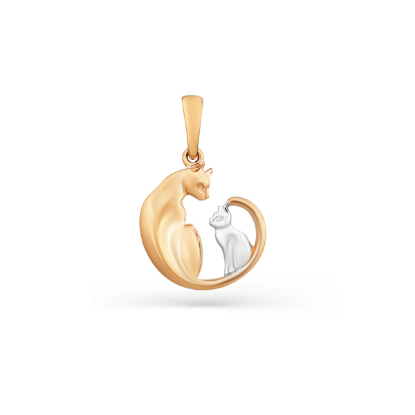 Подвеска из комбинированного золота