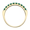 Кольцо из красного золота с гидротермальными изумрудами