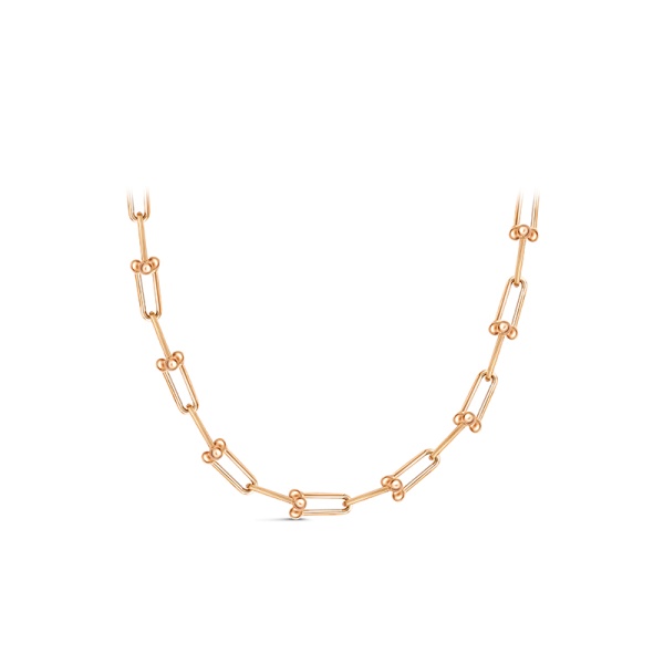 Колье из красного золота с фианитом