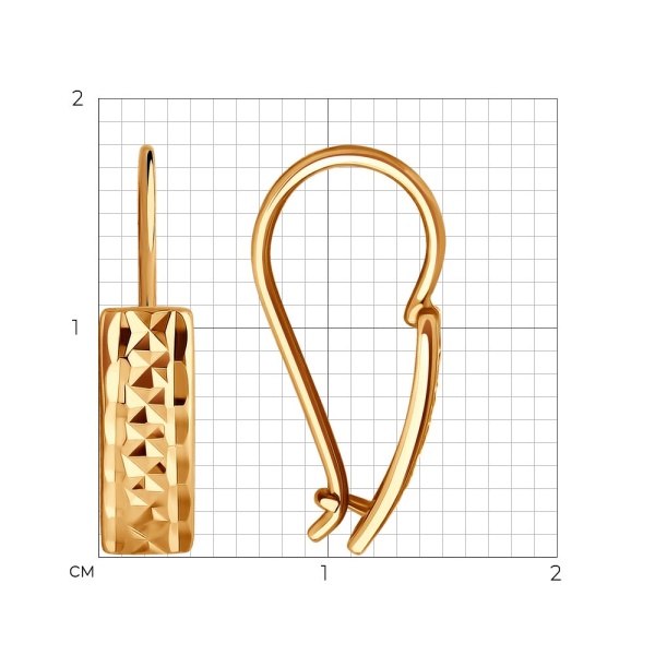 Серьги из красного золота