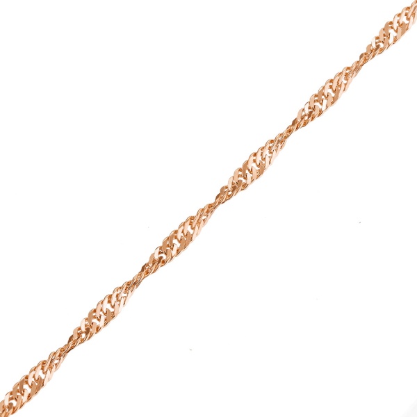 Цепь из красного золота 585, плетение «Сингапур»