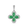 Подвеска из белого золота с изумрудами и бриллиантами