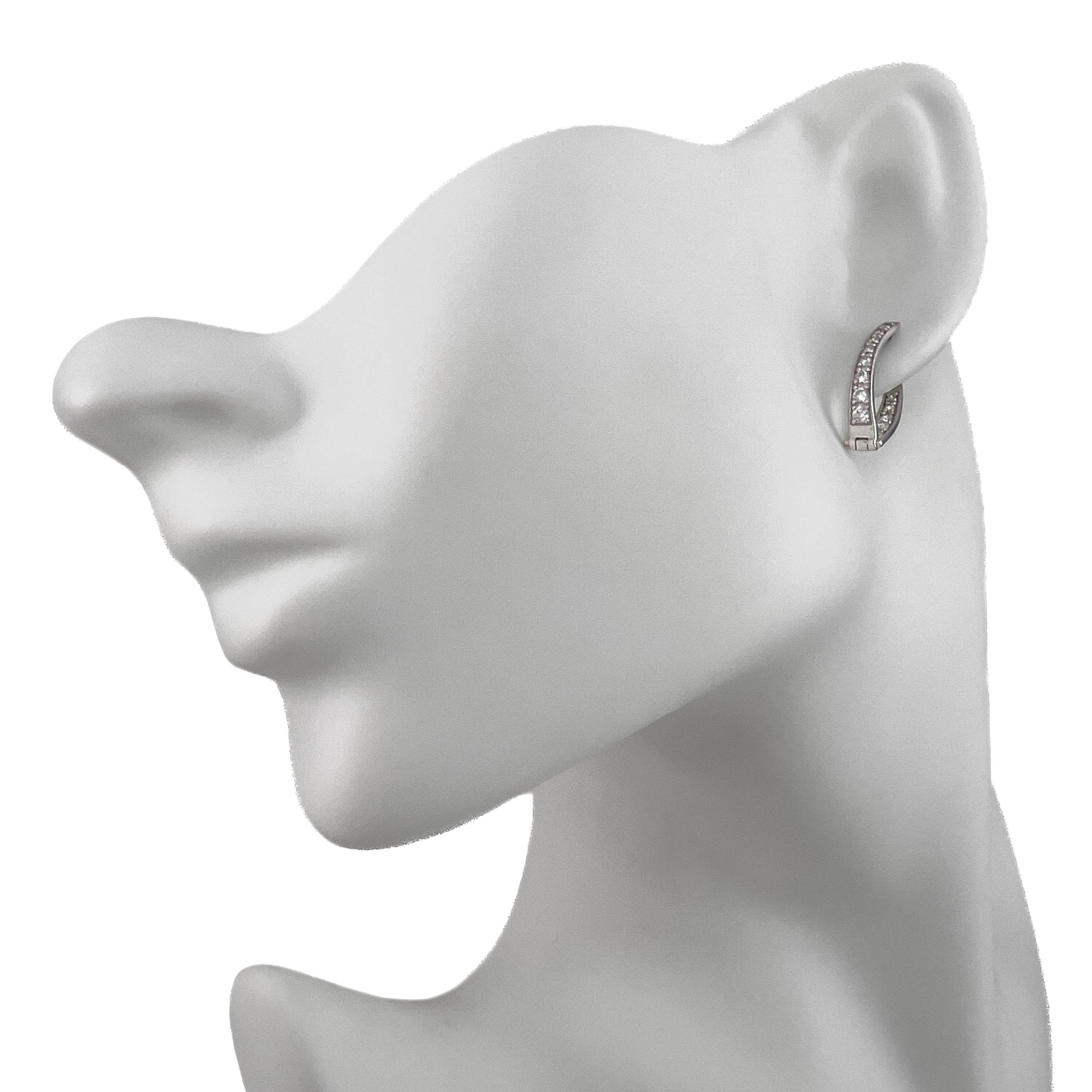 Серьги из белого золота с фианитами