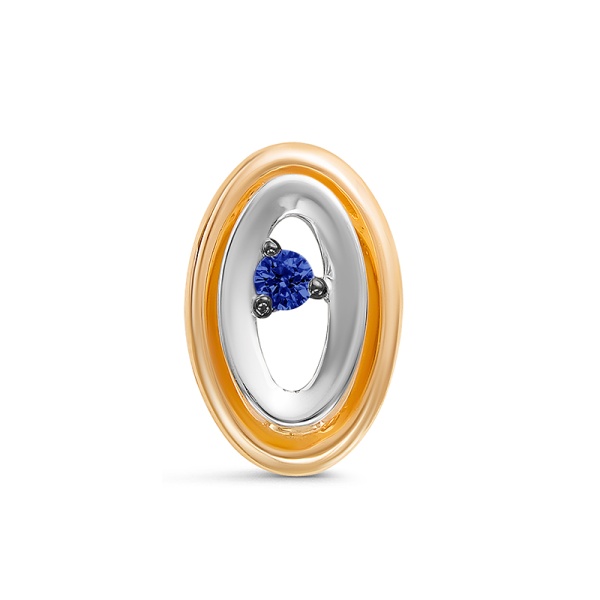 Подвеска из красного золота с сапфиром