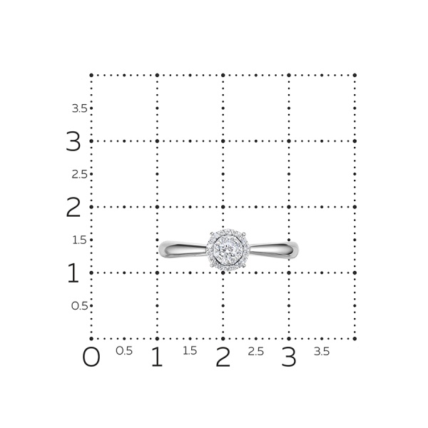 Кольцо из белого золота с бриллиантами
