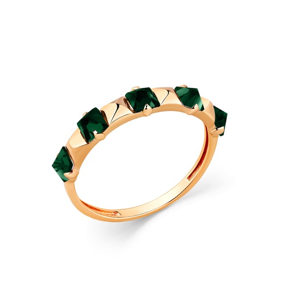 Кольцо из красного золота с турмалинами