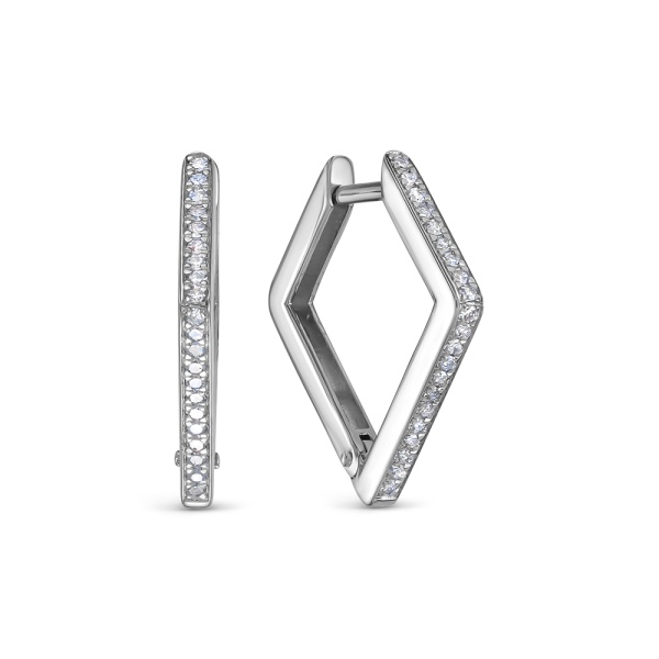 Серьги из белого золота с бриллиантами