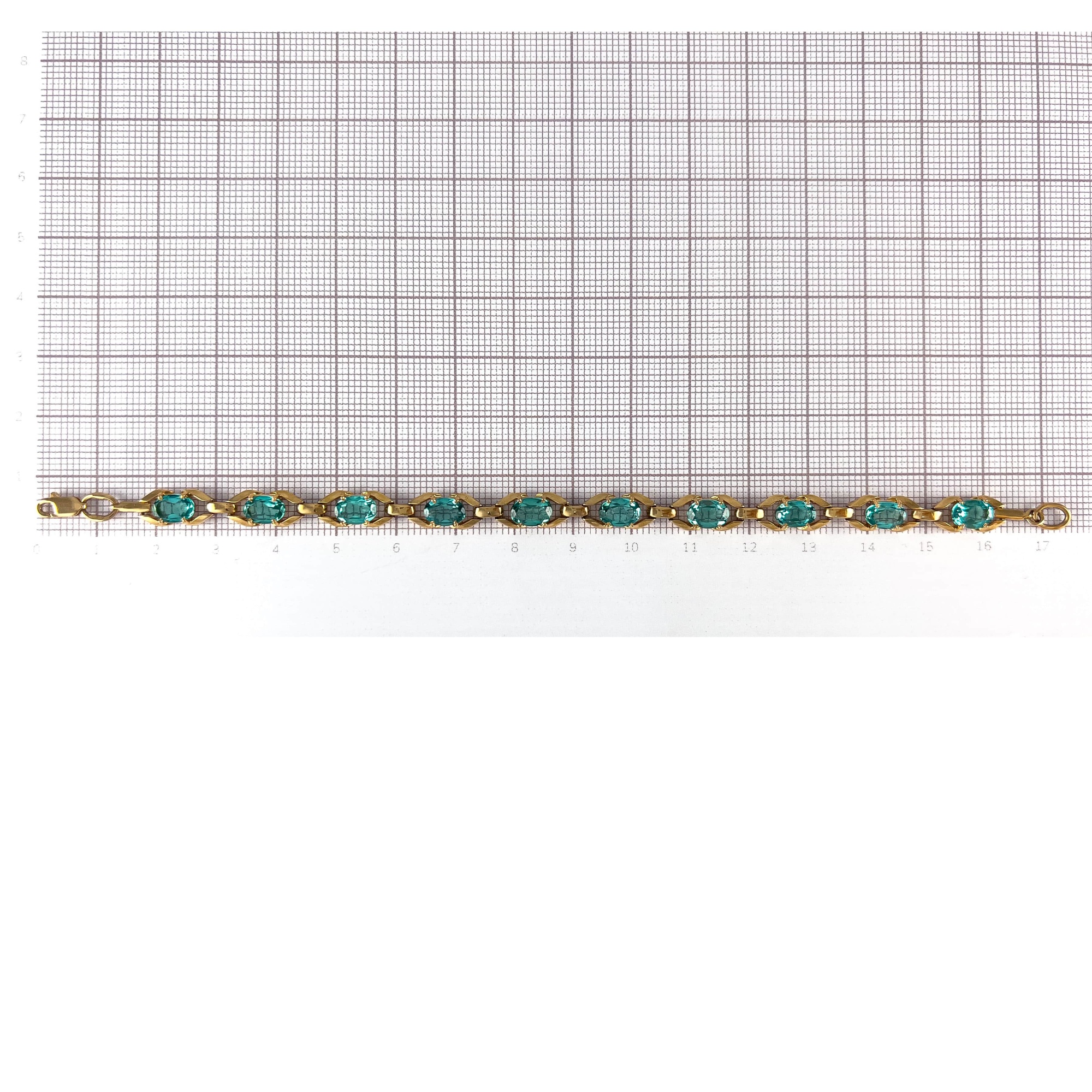 Браслет из золота с турмалином параиба