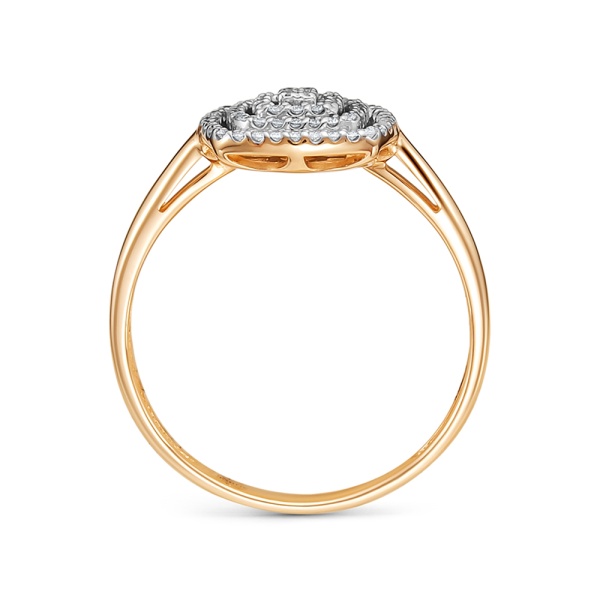 Кольцо из красного золота с бриллиантами